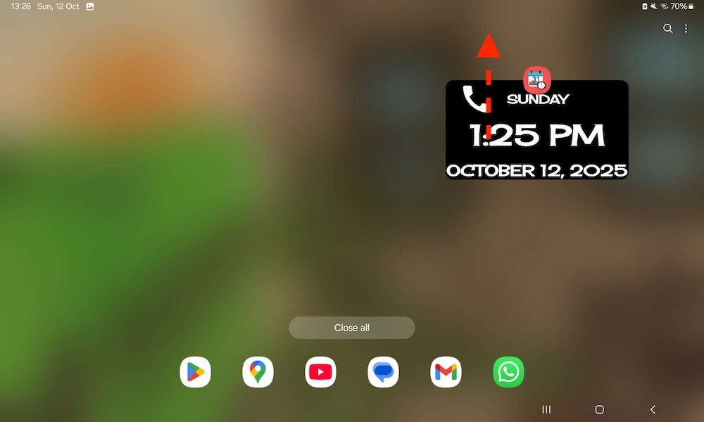 Android-Seite mit derzeit geöffneten Apps.